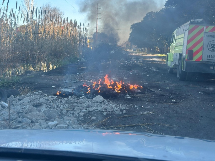 Se incendió un basural a cielo abierto en la zona de 526 entre 133 y 134