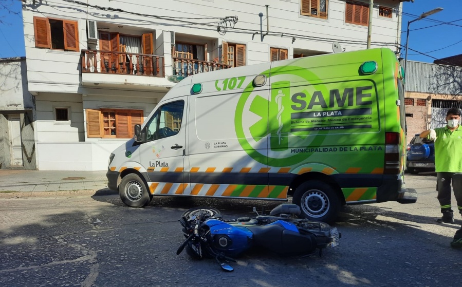 Choque y hospitalización en Diagonal 75 y 57