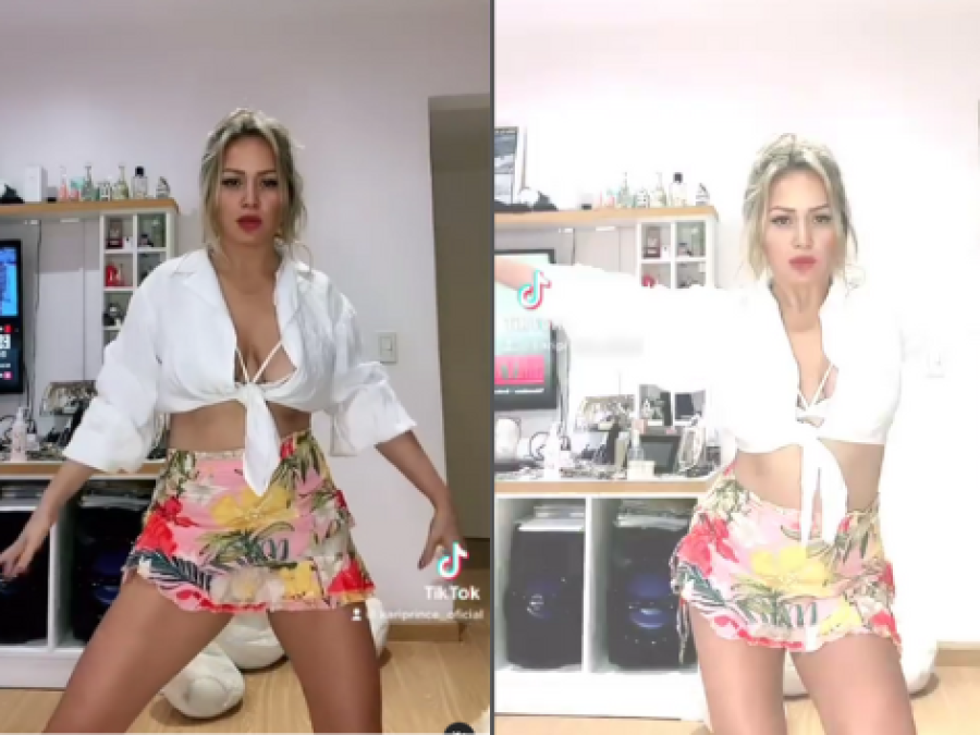 Karina bailó sensualmente luego de contar que ”no le gustan los grises”