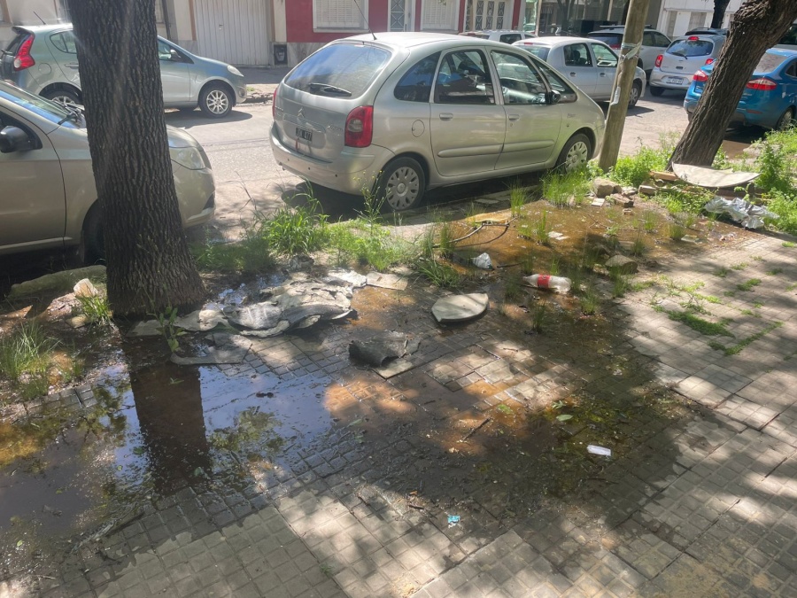 Vecinos denuncian una pérdida de agua en calle 45 y 19