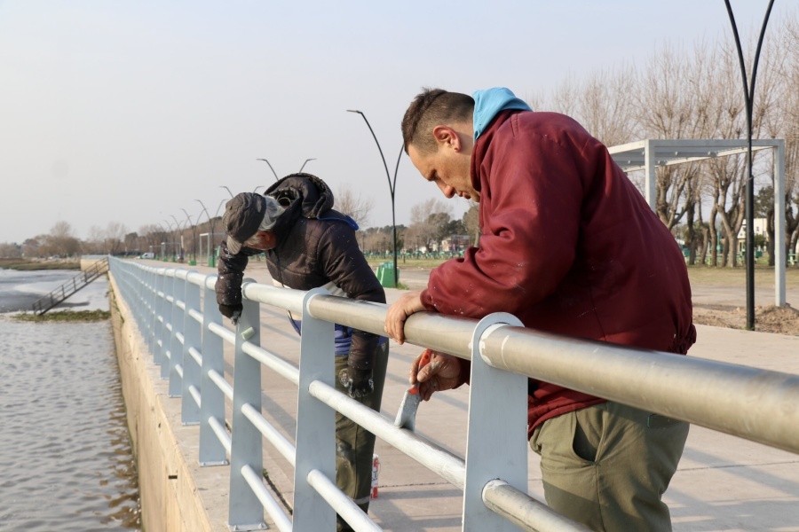 Llevaron adelante tareas de mantenimiento en Punta Lara: pintura, limpieza y más
