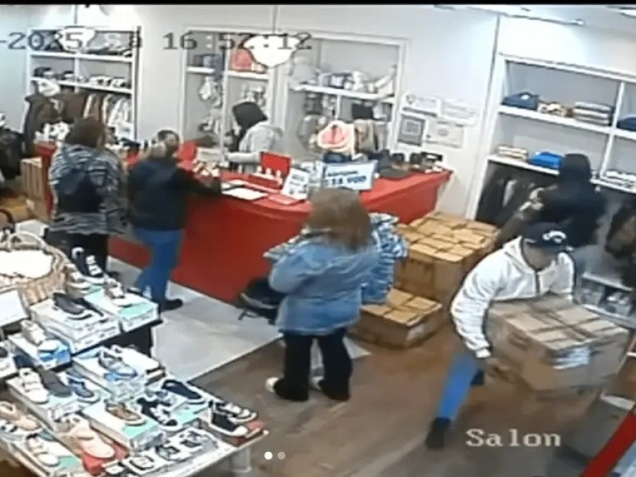 Entre cuatro personas robaron cajas con ropa de un local céntrico de La Plata y quedaron filmados