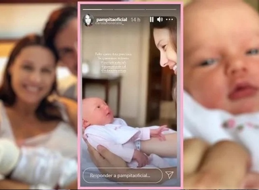 Con sólo 5 días de vida Ana, la beba de Pampita, ya festejó su día y definió su club de fútbol