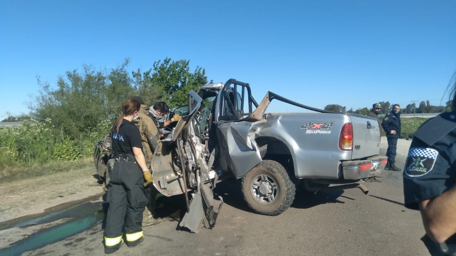 Muerte en Ruta 36: Un choque entre un camión de construcción y una camioneta, se llevó la vida de un hombre