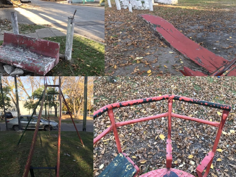 Vecinos de Tolosa denuncian el abandono de una plaza ubicada en calle 528 y 3