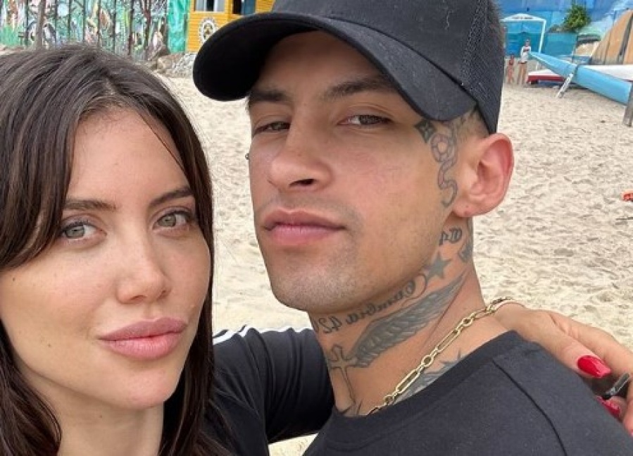 Wanda Nara y L-Gante mostraron la intimidad de sus vacaciones en Brasil: ”Enamorado no, hasta las manos”