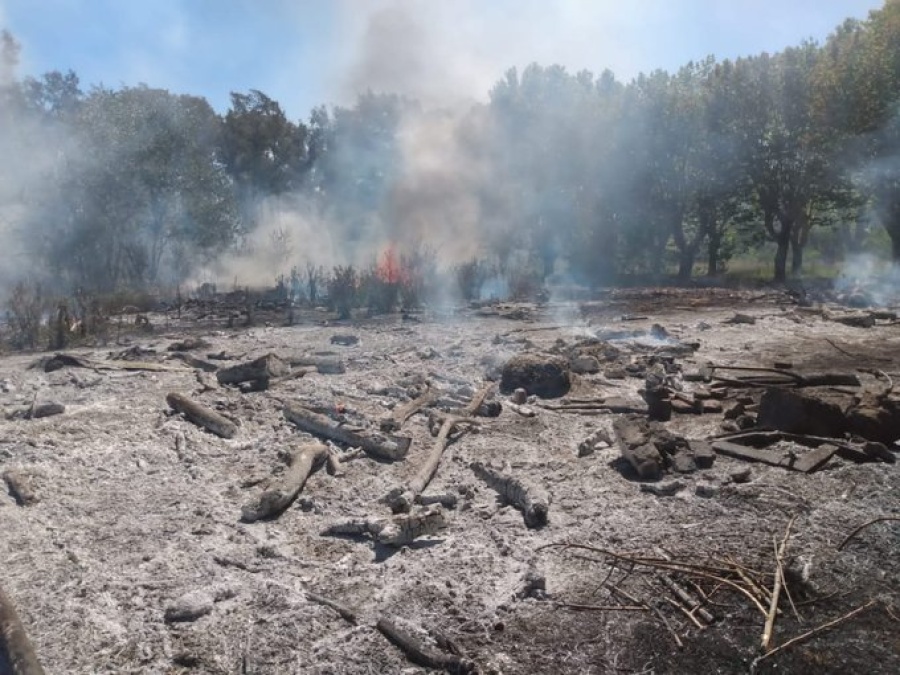 Se incendió gran parte del predio del Hospital de Romero