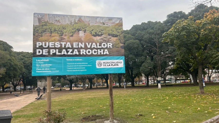 Cerraron Plaza Rocha y ya empezaron los trabajos de remodelación: estiman que las obras llevarán al menos tres meses