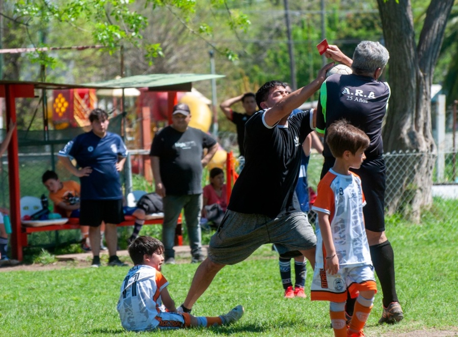 Escándalo en un partido de futbol infantil platense: Un padre agredió a un árbitro y debieron suspender el juego