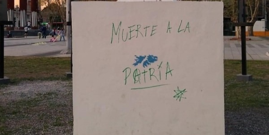 Daños en un monumento que inauguró la Casa de Soldado Ex Combatiente de Malvinas