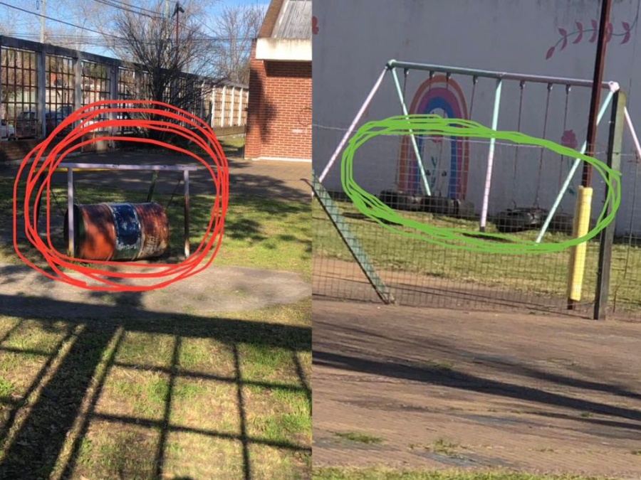 Reclaman la renovación de juegos en el Jardín de Infantes N°971 de La Plata