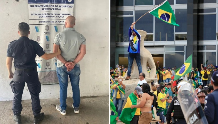 Atraparon en 1 y 44 a un brasilero con pedido de captura internacional por el intento de golpe contra Lula Da Silva