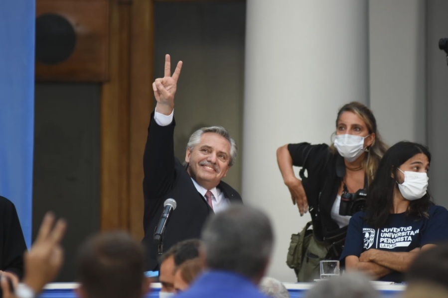 Fernández, durante el relanzamiento de la JUP en La Plata: ”Los centros de estudiantes tienen que volver a ser peronistas”