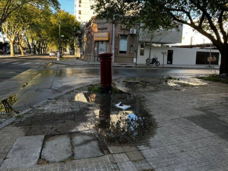 Vecinos denuncian una pérdida de agua en la esquina de calle 21 y 51