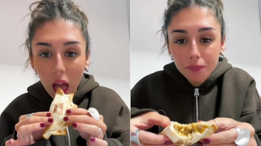Probó unas empanadas argentinas hechas en España, las destrozó y el video fue viral: ”Literalmente está tiesa”
