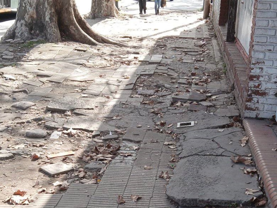 “Intransitable”: Reclaman el arreglo de veredas sobre Diagonal 80 de 116 al 122