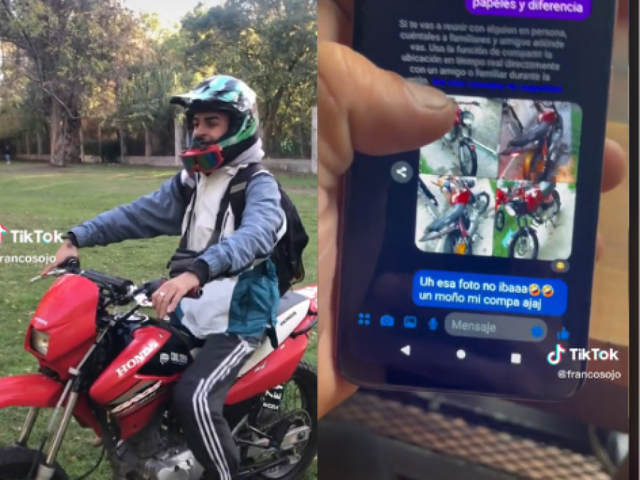 Es de La Plata, quería vender su moto, le envió fotos al posible comprador pero se filtró una que ”no iba” y se hizo viral