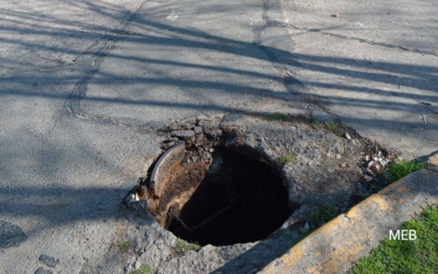 Denuncian una bocacalle en la intersección de 466 y 21 sin tapa: “Hay escuelas cercas”