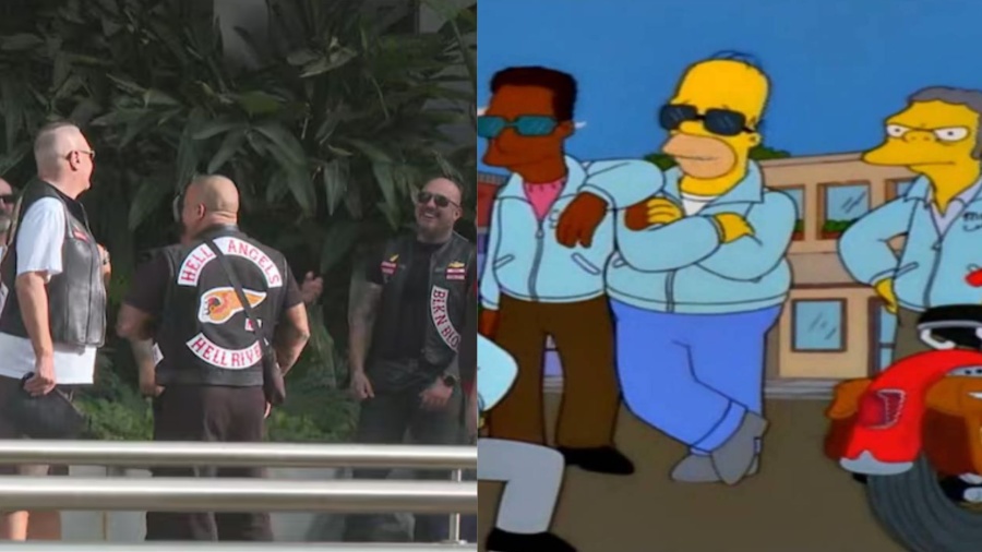 Una vez más: Un viejo capítulo de Los Simpson anticipó a los Hells Angels que llegaron a La Plata