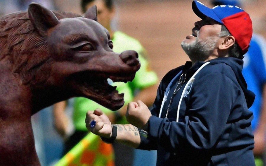 La plaza de Napoles está invidadida por lobos