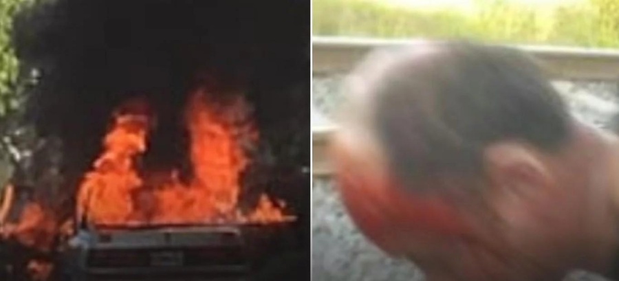 San Nicolás: apuñaló a su exmujer en un auto, incendió el vehículo y murió de un paro cardíaco