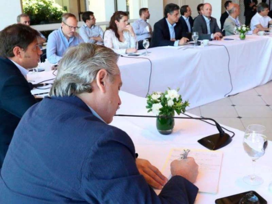 El Presidente se reunió con Kicillof e intendentes en la Quinta de Olivos