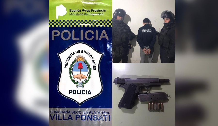 Un joven fue detenido en las últimas horas en El Palihue con un arma de fuego en su poder