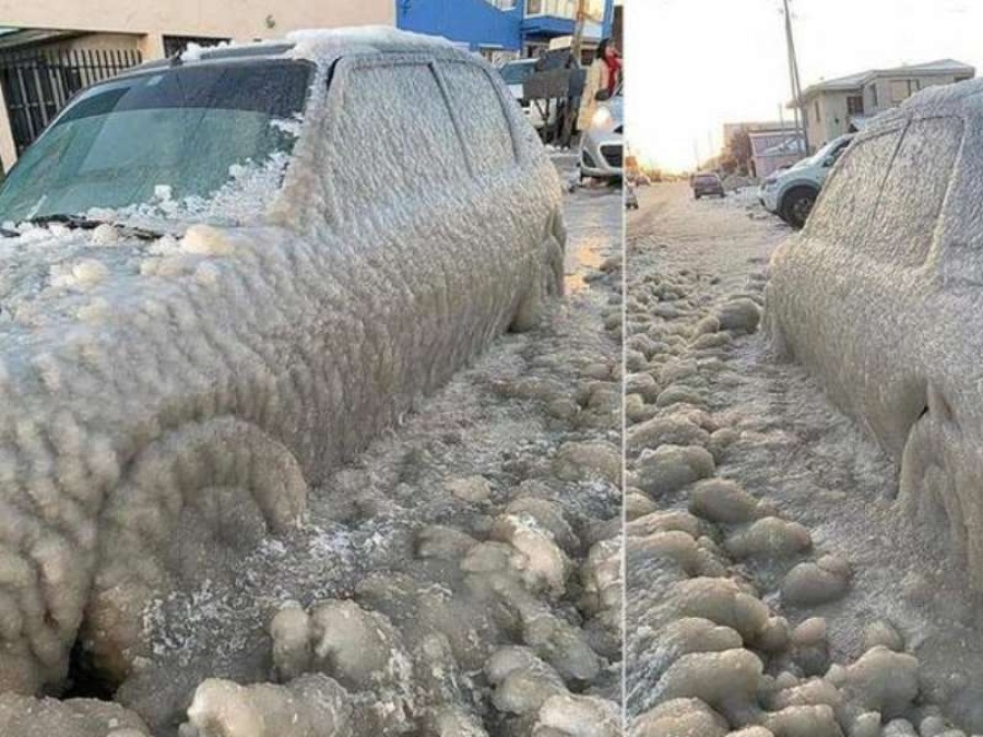 Tierra del Fuego llegó a temperaturas de -20°: se congelaron playas y autos