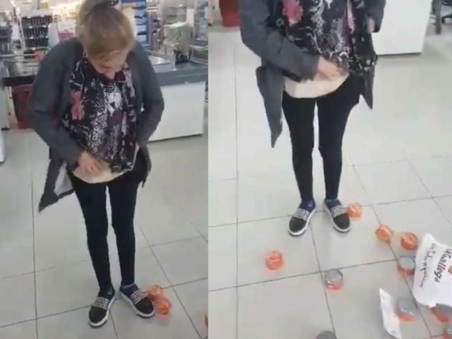 Video viral de una señora que robó y cuando la atraparon se ofendió: ”Te voy a denunciar por violencia de género”