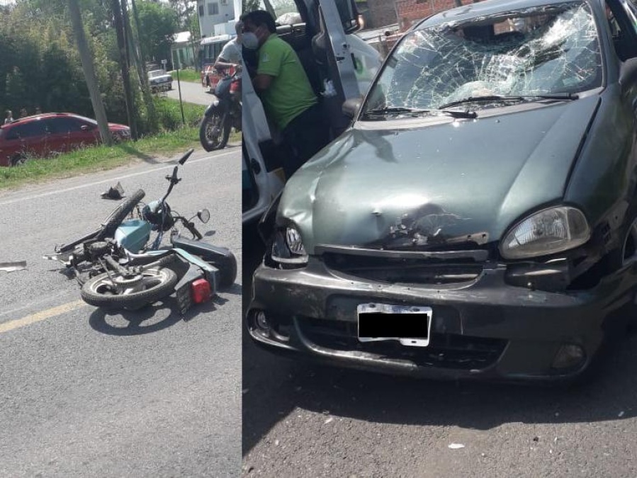 Choque mortal en Villa Elisa: Un fallecido luego de que colisionen un auto y una moto
