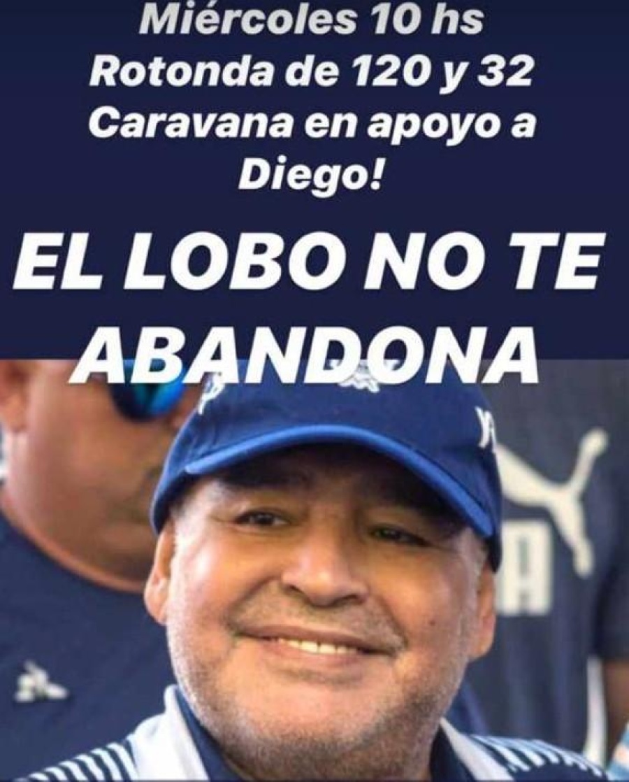 Los hinchas del Lobo viajan para mostrarle su amor a Maradona