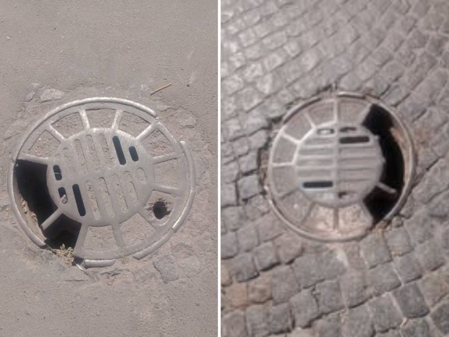 Cansados de denunciar, vecinos relaman el cambio de alcantarillas en la zona de 7 y 70