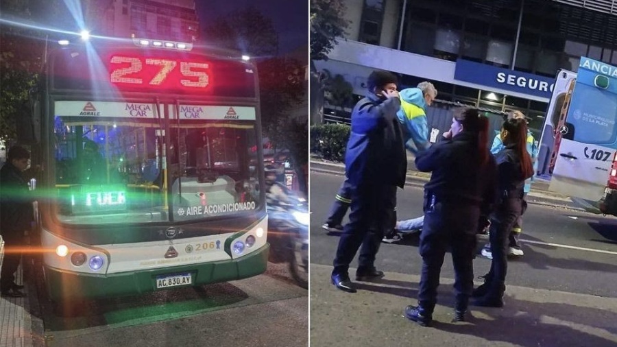 Choque y fuga en 7 y 48: un automovilista le aplastó el pie a un colectivero tras discutir