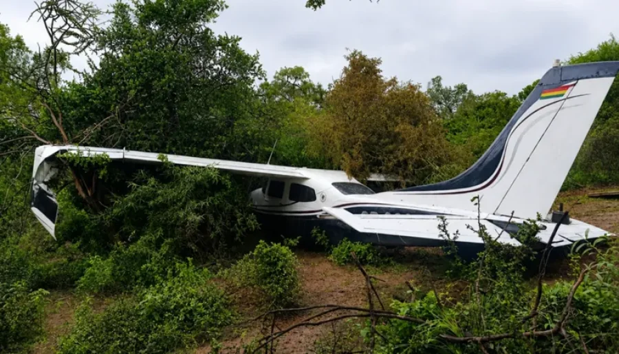 Hallaron una avioneta abandonada con insignia de Bolivia en una finca de Salta: tenía la matrícula borrada