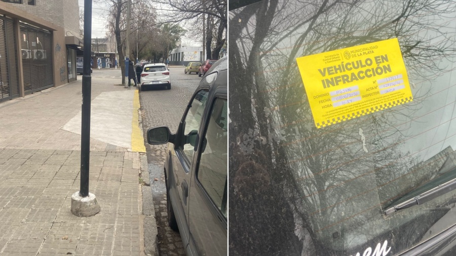 “Ni un cartel pusieron”: bronca de un vecino tras recibir una multa en una cuadra sin señalización cerca del Bosque platense