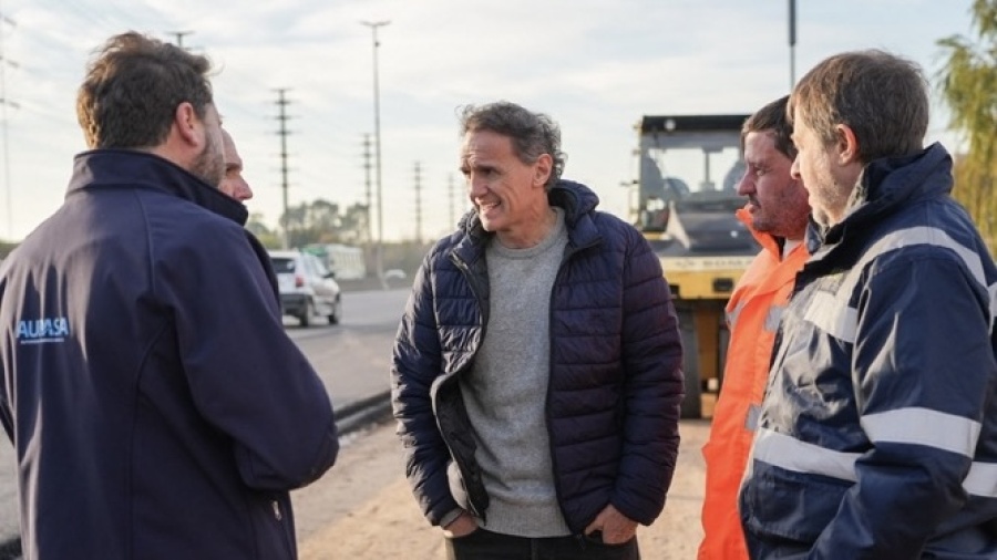 Katopodis y Arteaga supervisaron la obra que promete agilizar el ingreso a La Plata por la Autopista