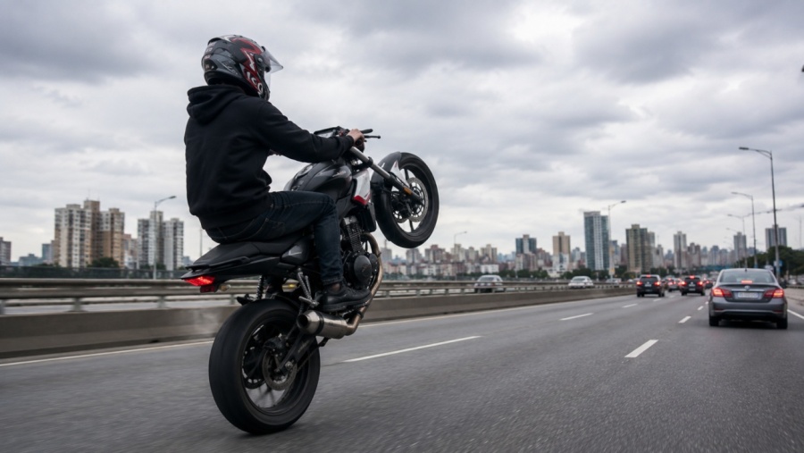 Hacía acrobacias en moto, las mostraba en redes y le suspendieron la licencia hasta 2099
