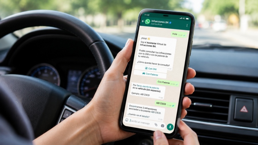 Provincia lanzó un asistente por WhatsApp para consultar multas con DNI o patente las 24 horas