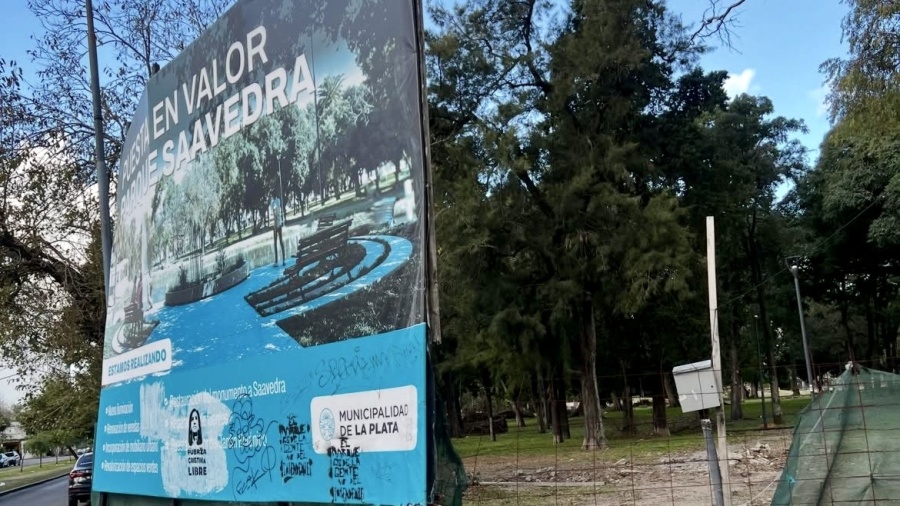 Empiezan nuevos cortes de tránsito por las obras en el Parque Saavedra: qué calles estarán afectadas en La Plata
