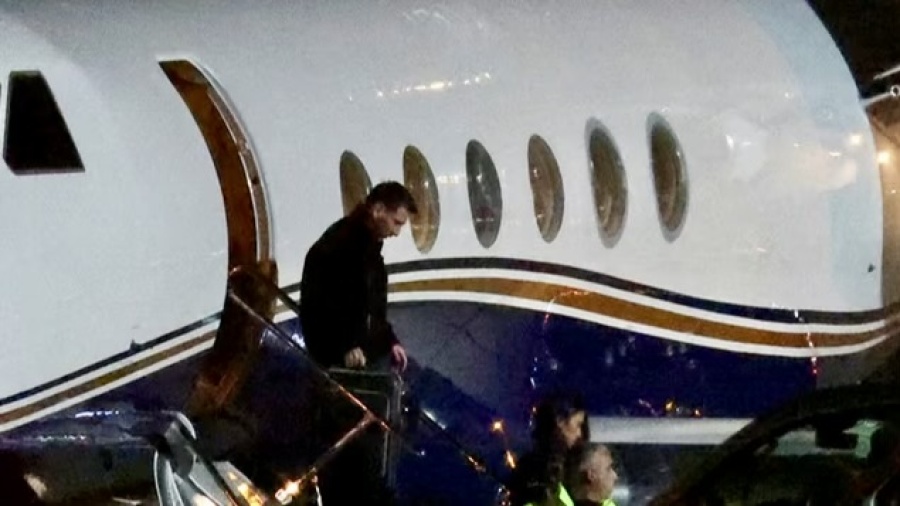 Lionel Messi llegó junto a su familia a Rosario para despedir a su padre