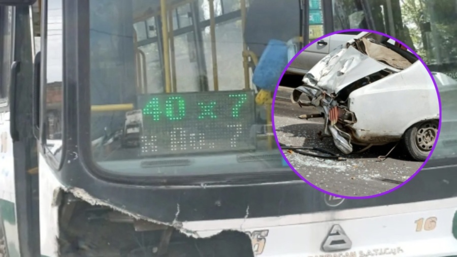 Un micro chocó contra un auto estacionado en La Plata y una pasajera denunció una insólita distracción del chofer
