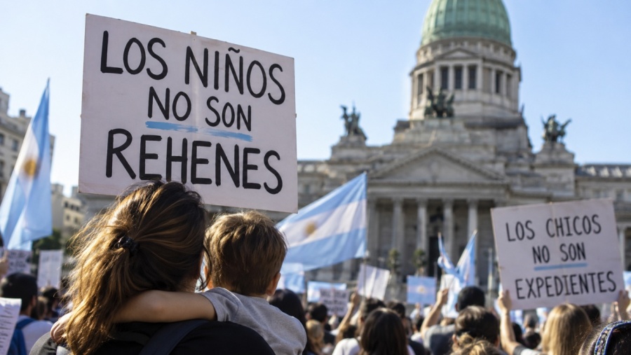 Familias marchan en todo el país para reclamar que los niños no sean alejados de sus padres por decisiones judiciales