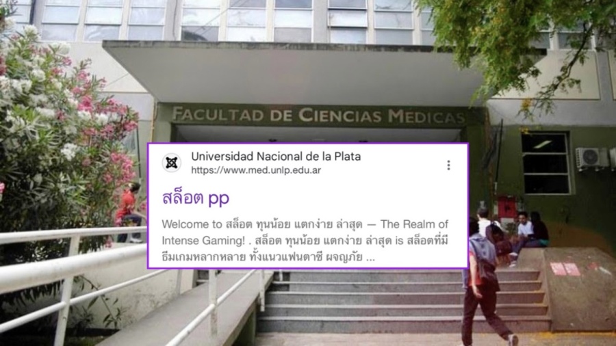 Hackearon la web de la Facultad de Medicina de la UNLP y apareció con publicidad de apuestas en tailandés