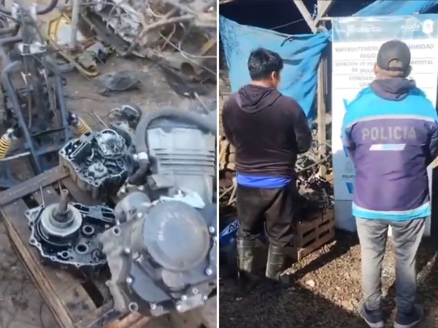 Clausuraron un taller de motos clandestino en Olmos