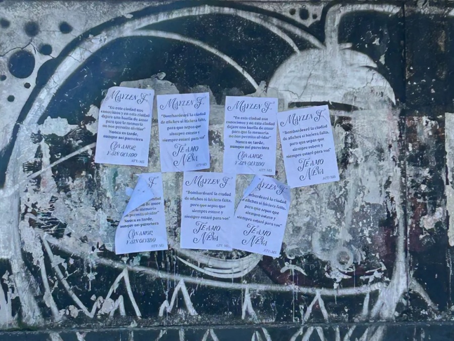 Una historia de amor empapeló las calles de La Plata: ”Bombardearé la ciudad de afiches si hiciera falta”