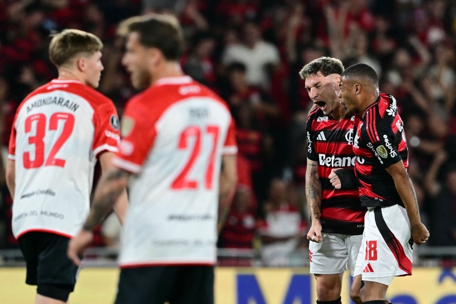 Estudiantes logró un descuento decisivo y quedó con vida en la serie ante Flamengo