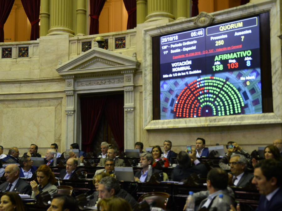 El gobierno logró darle media sanción al Presupuesto 2019