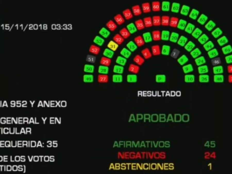 El oficialismo aprobó el Presupuesto 2019 en el Senado