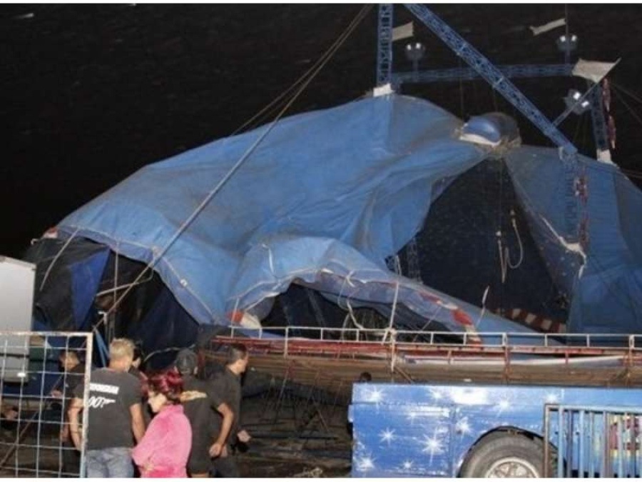 Se cayó la carpa de un circo y hay tres heridos, entre ellos un menor de edad
