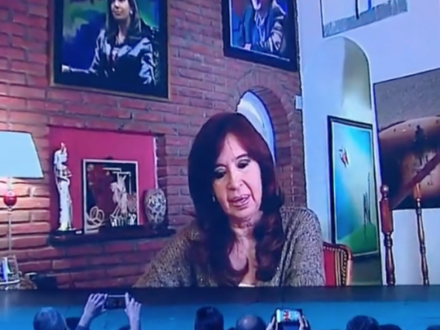 Cristina apoyó desde Santa Cruz: ”Nos pone optimistas que decidan que las cosas deben cambiar en la Argentina”